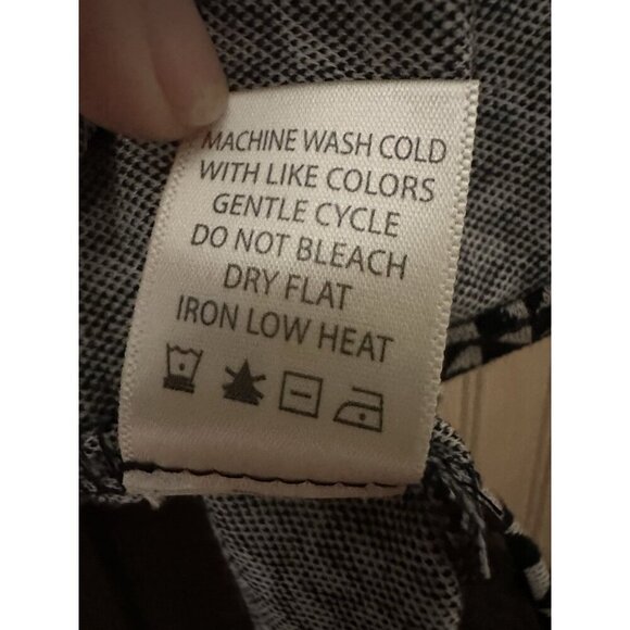 NWT Max Studio Career Knit Sleeveless Top Under Blazer Shell Sz L Black Beige - Picture 6 of 7